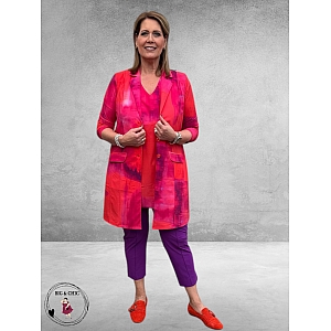 Plus Basics Blazer Long Jacket Bright Batik